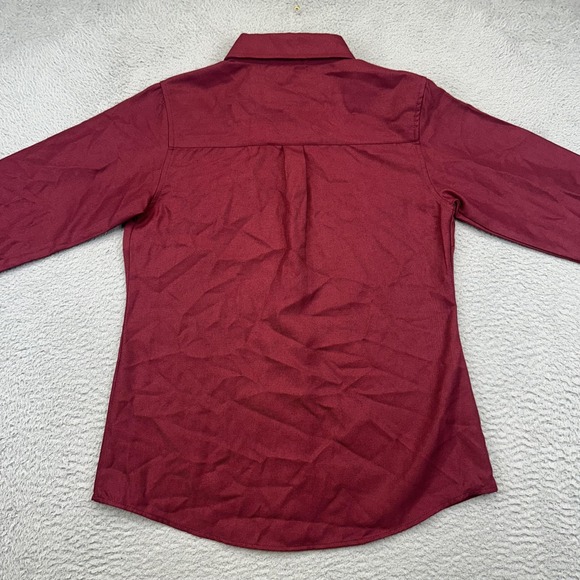 Dixxon Flannel Bordeaux Shirt Womens Medium Maroon Long Sleeve Polyester Western - Picture 8 of 14